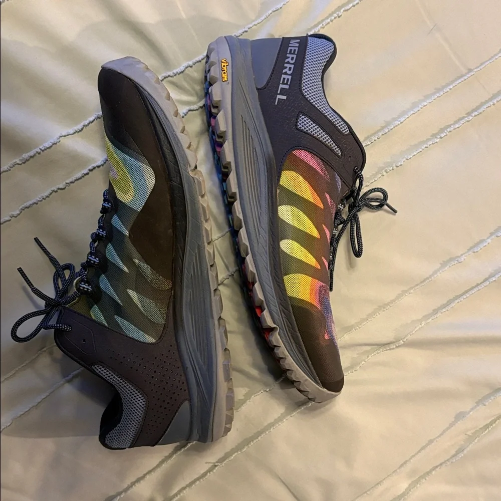 Merrell antora running shoes vibram size 13 men's rainbow multicolor - Picture 5 of 8